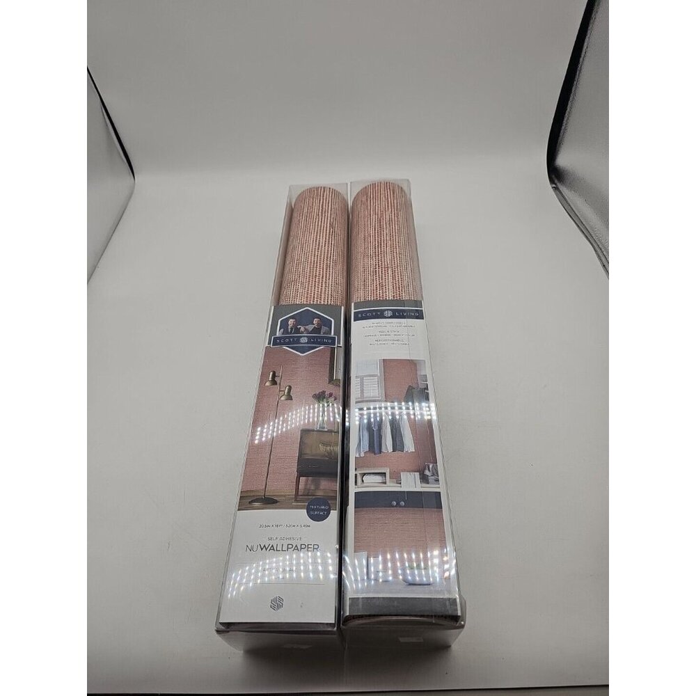 Self-Adhesive Artisan  Spice Vinyl Textured  Wall Paper 2 New Rolls 20.5X18 Feet